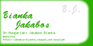 bianka jakabos business card